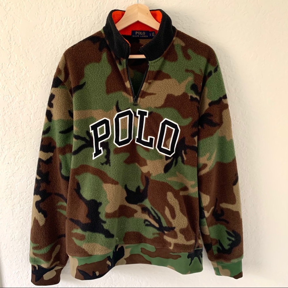 Polo Ralph Lauren Camo Half-Zip Fleece Sweatshirt